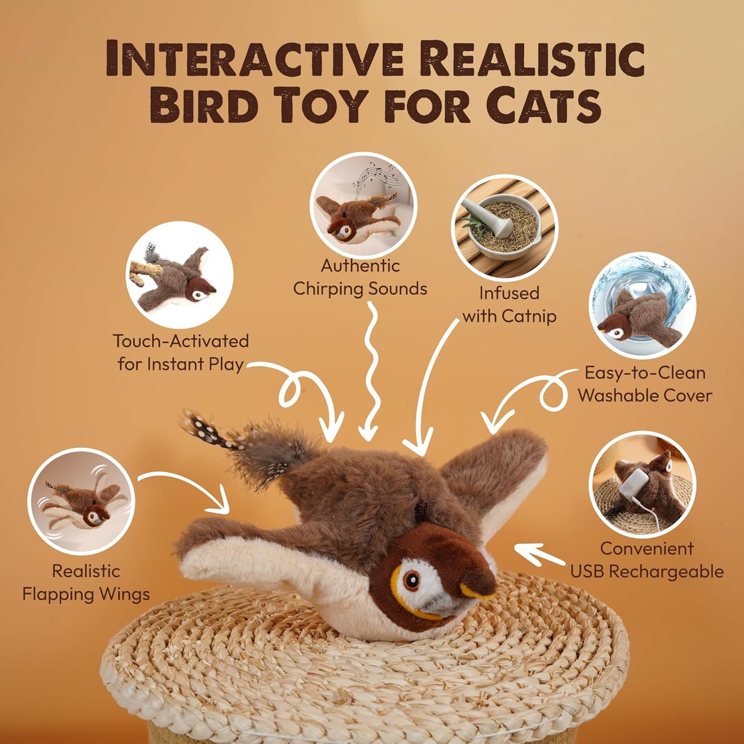 Flapping Bird Cat Toy