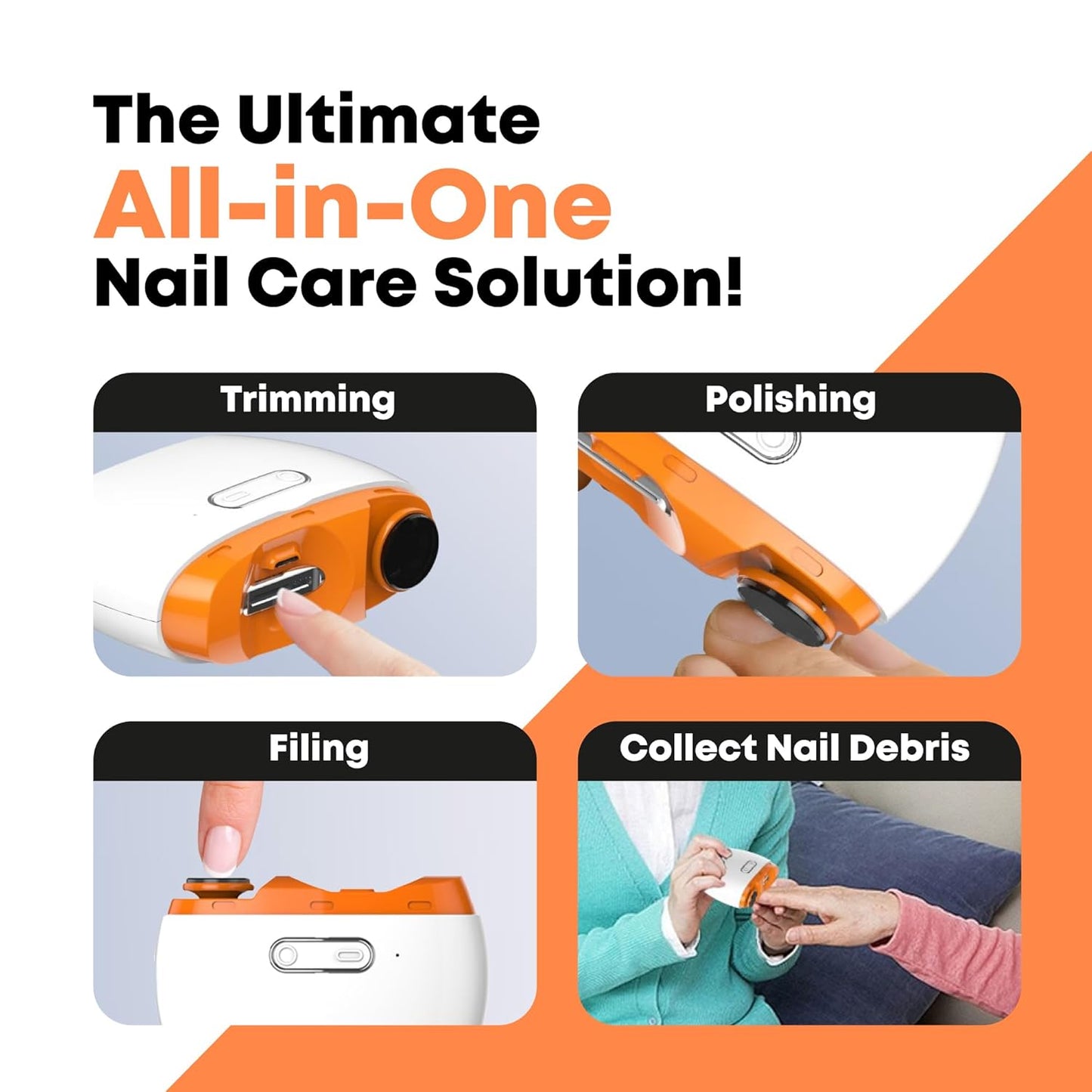 Electric Automatic Nail Clipper Trimmer