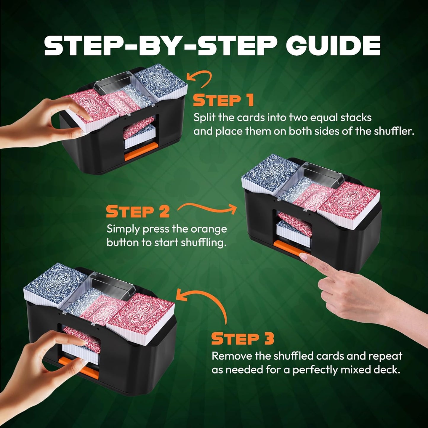 Automatic 2 Deck Card Game Shuffler