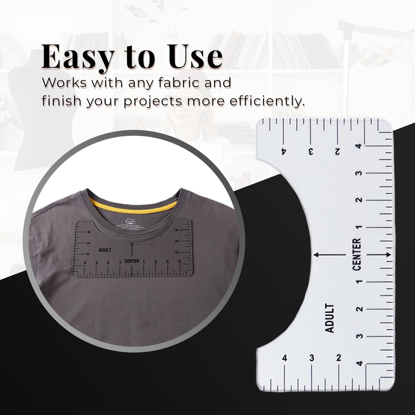 4 Pcs. T-shirt Alignment Rulers