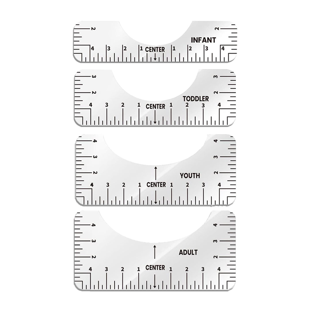 4 Pcs. T-shirt Alignment Rulers